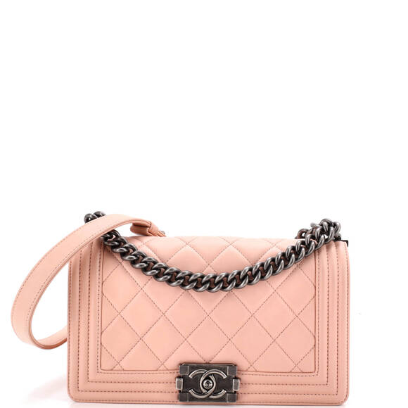 Chanel Handbags - Chanel Old Medium Boy Flap Bag Quilted Lambskin